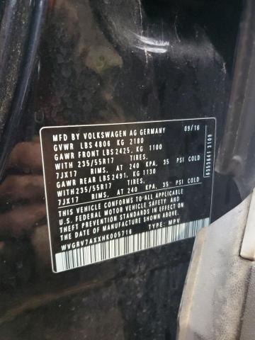 2017 VOLKSWAGEN TIGUAN WOL - WVGRV7AXXHK005716