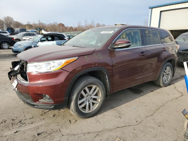 VIN 5TDBKRFH8ES039105 2014 Toyota Highlander, LE no.1