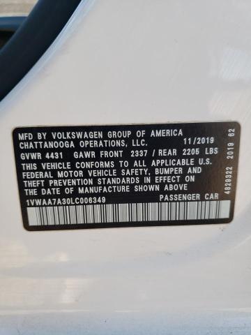 1VWAA7A30LC006349 | 2020 VOLKSWAGEN PASSAT S