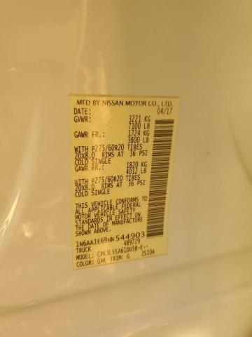 1N6AA1E69HN544903 Nissan TITAN SV
