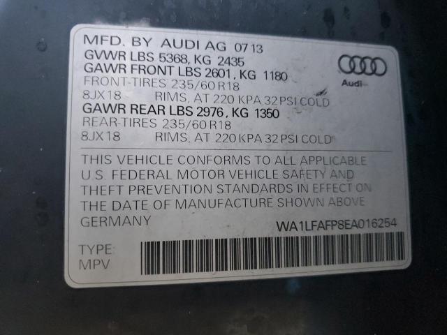 VIN WA1LFAFP8EA016254 2014 Audi Q5, Premium Plus no.12