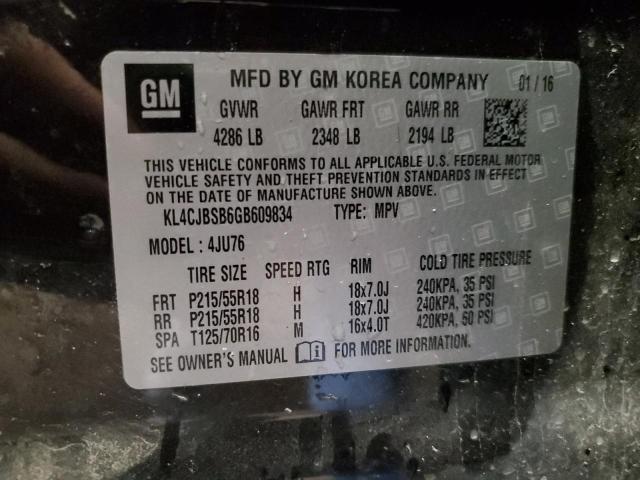 2016 BUICK ENCORE CON - KL4CJBSB6GB609834