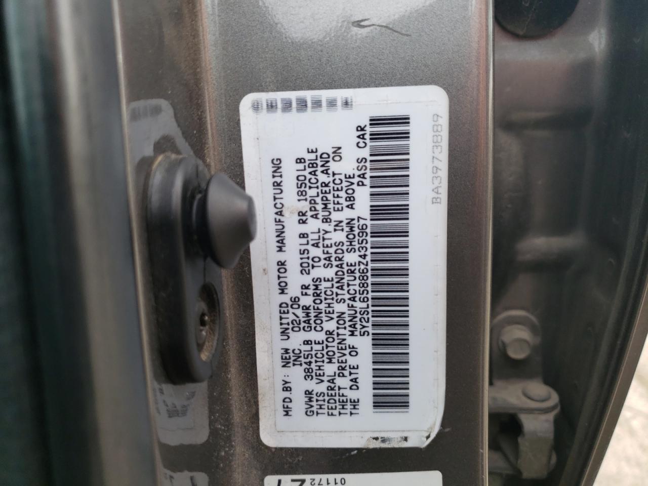 5Y2SL65886Z435967 2006 Pontiac Vibe