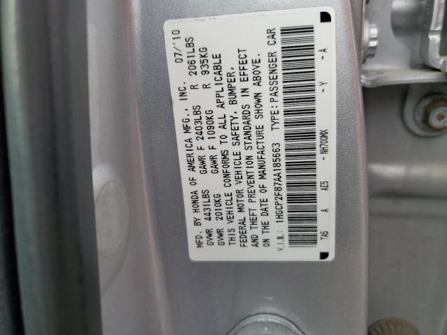 2010 Honda Accord Exl VIN: 1HGCP2F87AA185663 Lot: 76861773