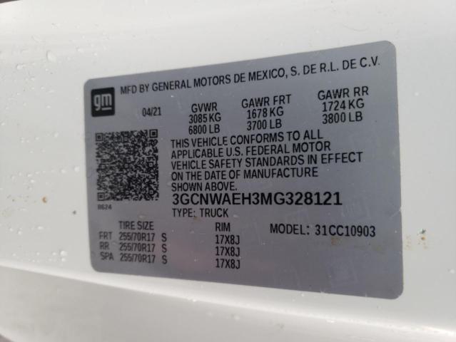 2021 CHEVROLET SILV1500 2 - 3GCNWAEH3MG328121