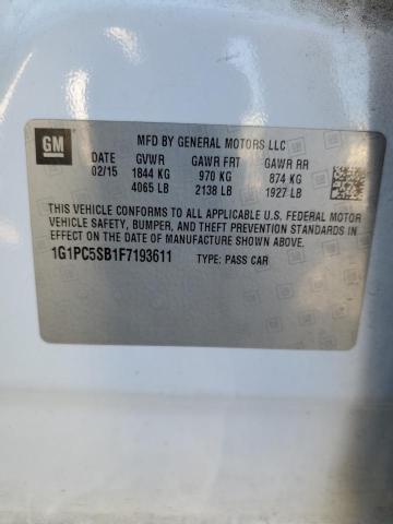 2015 CHEVROLET CRUZE 4D - 1G1PC5SB1F7193611