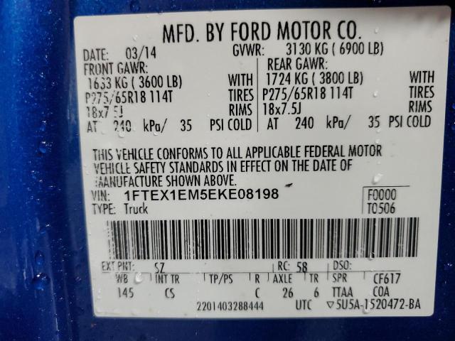 1FTEX1EM5EKE08198 | 2014 FORD F150 SUPER