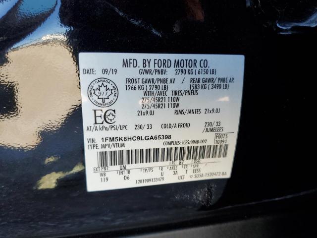 1FM5K8HC9LGA65398 | 2020 FORD EXPLORER P