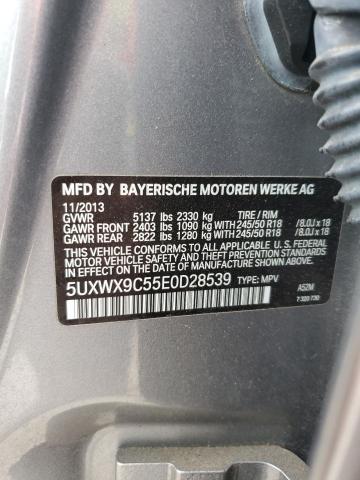 5UXWX9C55E0D28539 | 2014 BMW X3 XDRIVE2