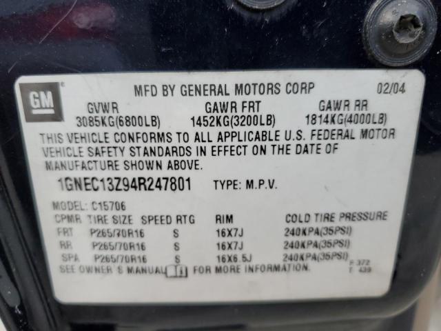 1GNEC13Z94R247801 2004 Chevrolet Tahoe C1500