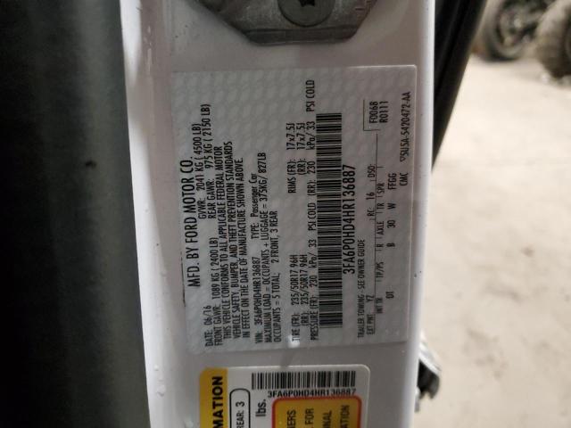 3FA6P0HD4HR136887 Ford FUSION SE