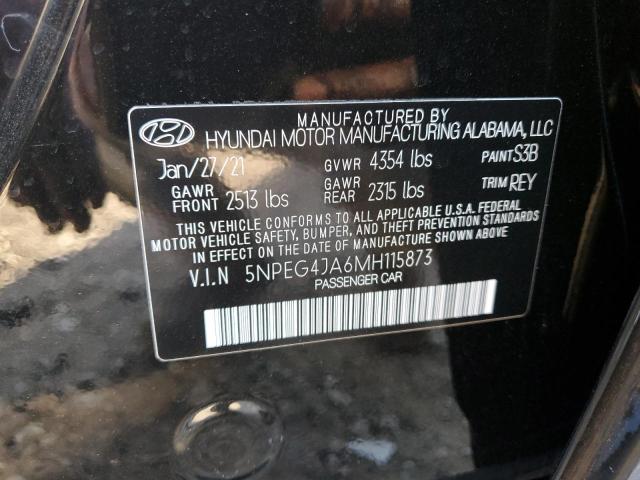 5NPEG4JA6MH115873 | 2021 HYUNDAI SONATA SE