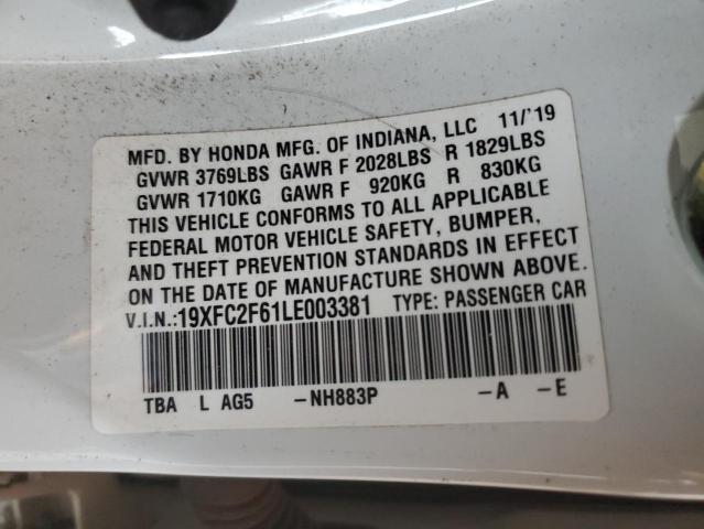 2020 HONDA CIVIC LX - 19XFC2F61LE003381