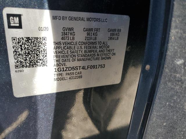 2020 CHEVROLET MALIBU LT - 1G1ZD5ST4LF091753
