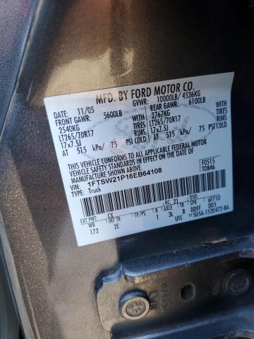 1FTSW21P16EB64108 | 2006 Ford f250 super duty