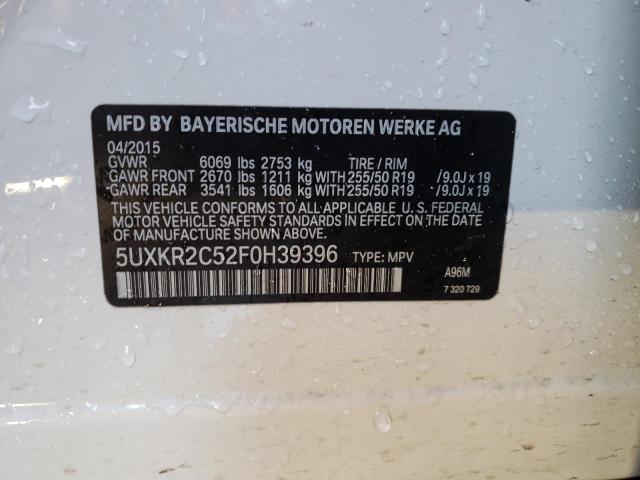 VIN 5UXKR2C52F0H39396 2015 BMW X5, Sdrive35I no.12