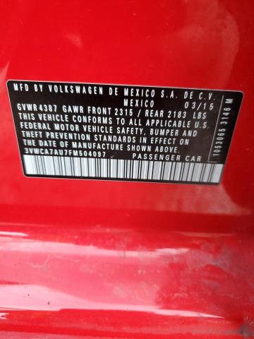 2015 VOLKSWAGEN GOLF SPORT - 3VWCA7AU7FM504097