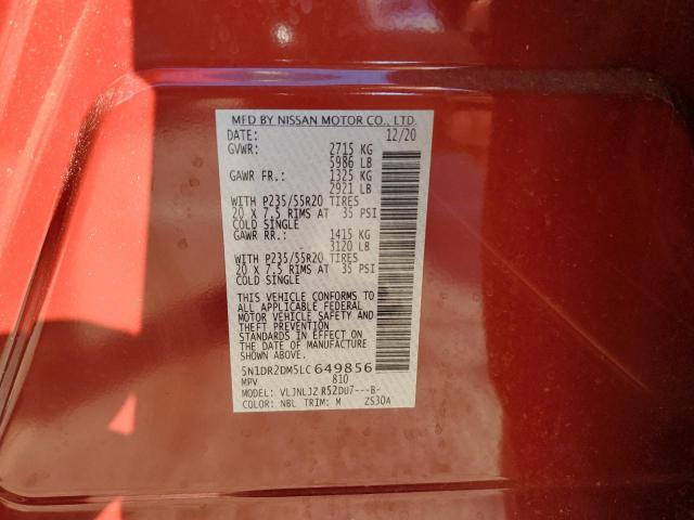 2020 NISSAN PATHFINDER - 5N1DR2DM5LC649856