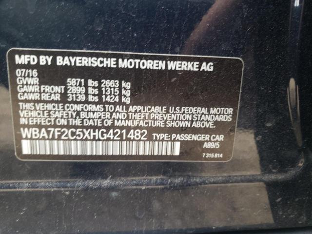 VIN WBA7F2C5XHG421482 2017 BMW 7 Series, 750 XI no.12