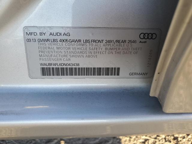 VIN WAUBFAFL6DN043438 2013 Audi A4, Premium no.13