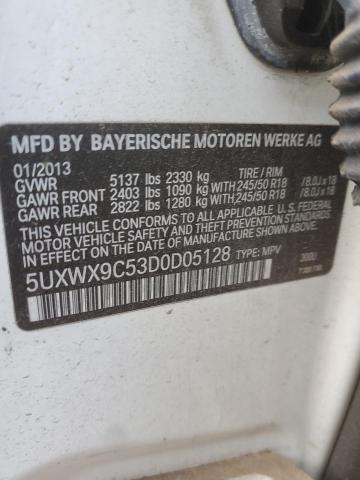 VIN 5UXWX9C53D0D05128 2013 BMW X3, Xdrive28I no.12