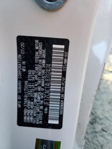 2020 SUBARU BRZ LIMITE JF1ZCAC14L8702424