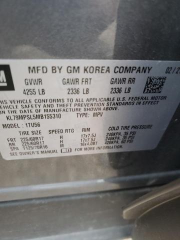 2021 CHEVROLET TRAILBLAZE - KL79MPSL5MB155310