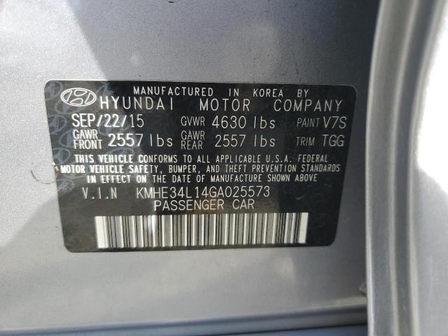 KMHE34L14GA025573 | 2016 HYUNDAI SONATA HYB