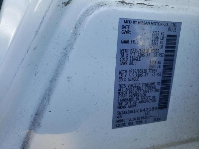 5N1AR2MN1FC642189 2015 Nissan Pathfinder S