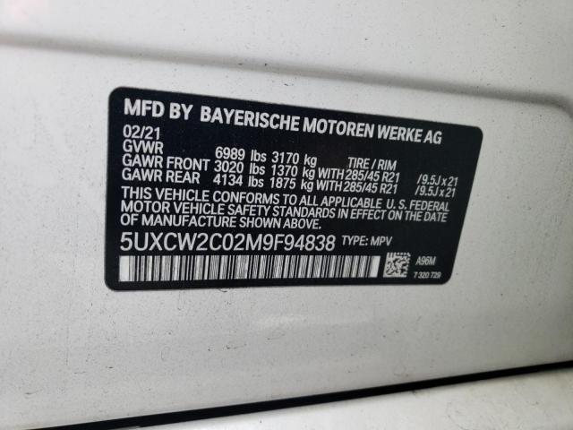 VIN 5UXCW2C02M9F94838 2021 BMW X7, Xdrive40I no.13