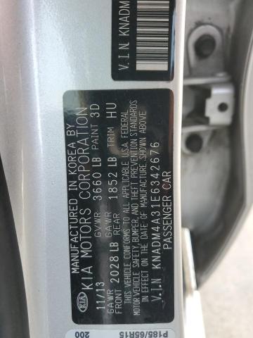 KNADM4A31E6342676 | 2014 KIA RIO LX