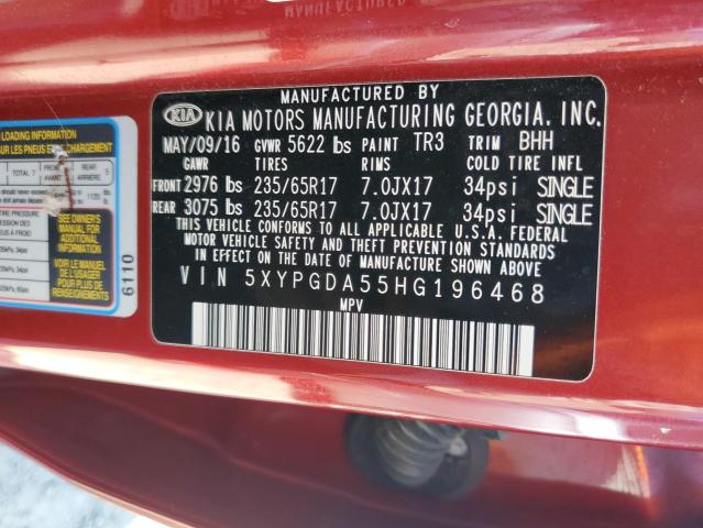 2017 KIA SORENTO LX - 5XYPGDA55HG196468