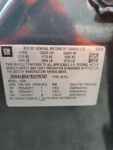 2GNALBEK7E6276747 | 2014 Chevrolet equinox lt