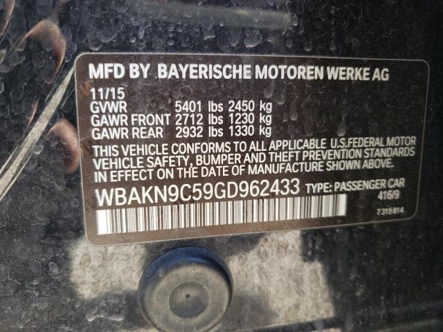 2016 BMW 550 I WBAKN9C59GD962433