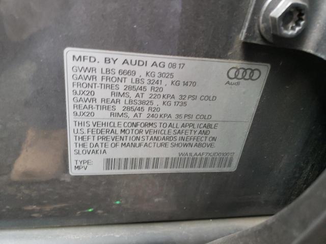 VIN WA1LAAF7XJD010012 2018 Audi Q7, Premium Plus no.13