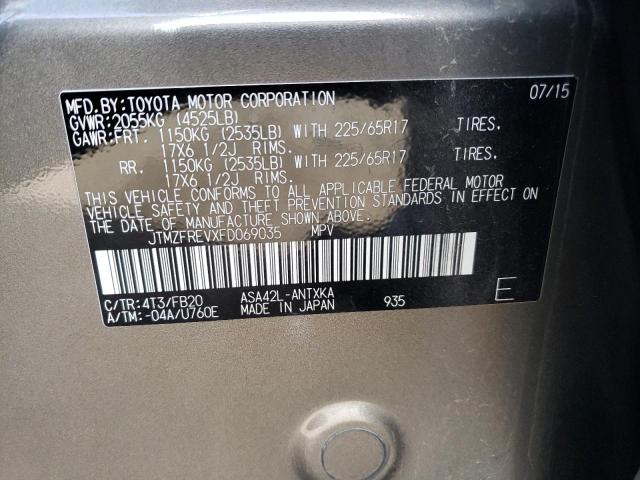 2015 TOYOTA RAV4 LE - JTMZFREVXFD069035
