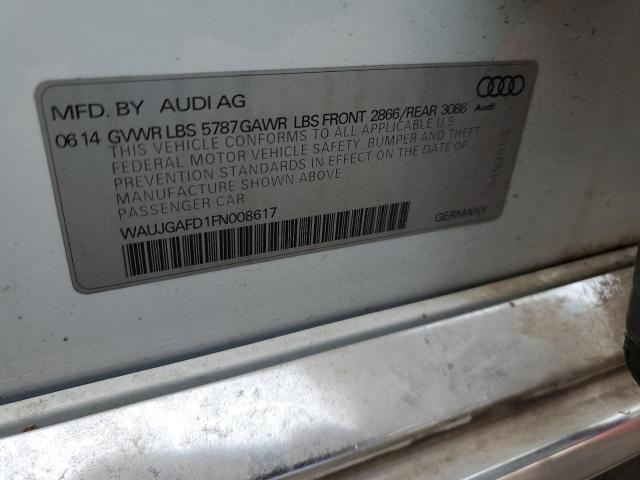 2015 AUDI A8 QUATTRO WAUJGAFD1FN008617