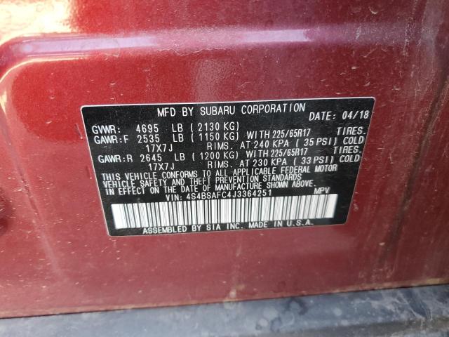 4S4BSAFC4J3364251 Subaru Outback 2.5i Premium