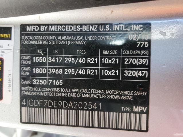 VIN 4JGDF7DE9DA202541 2013 Mercedes-Benz GL-Class, ... no.13