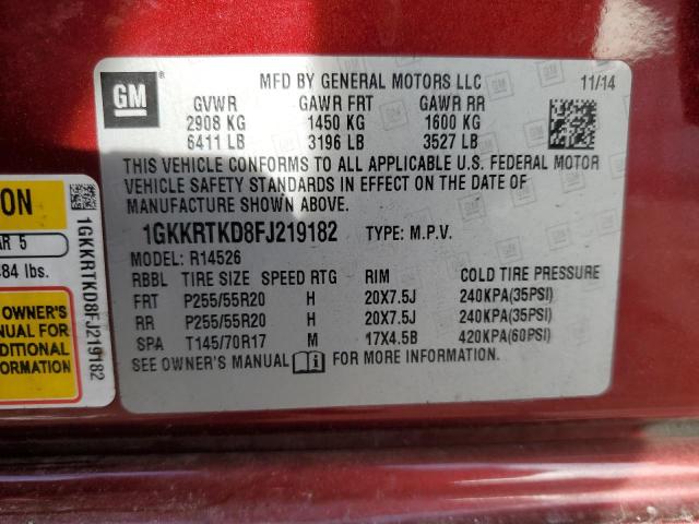 1GKKRTKD8FJ219182 GMC Acadia Denali