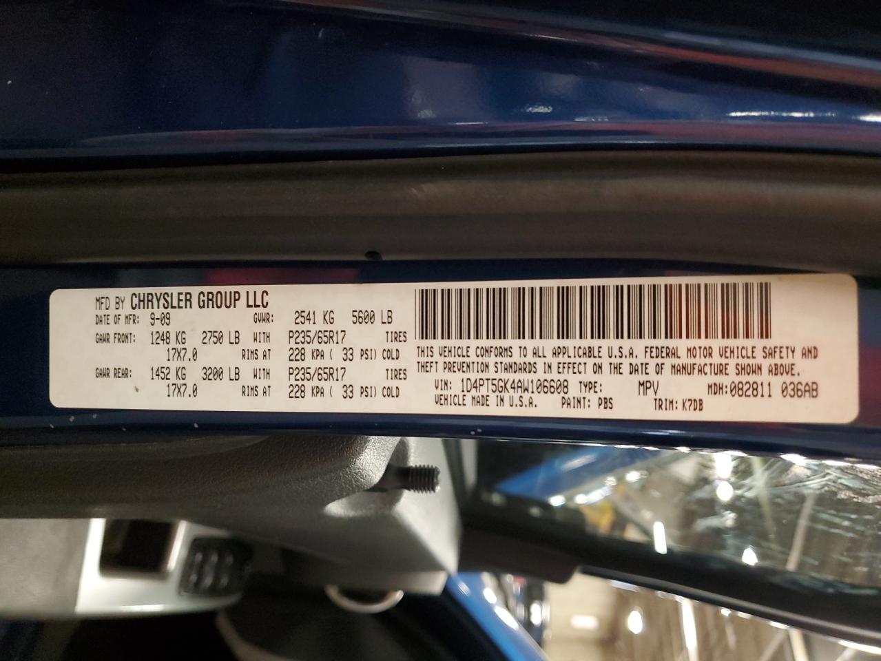 1D4PT5GK4AW106608 2010 Dodge Nitro Sxt