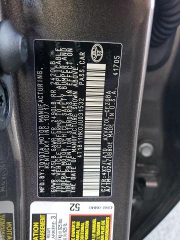 2018 TOYOTA CAMRY L - 4T1B11HK0JU031532