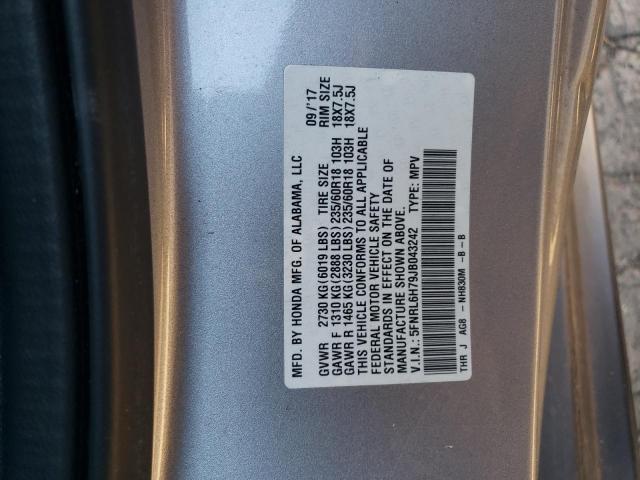 5FNRL6H79JB043242 Honda ODYSSEY EXL