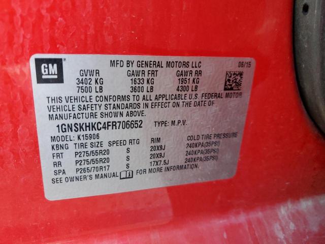 2015 CHEVROLET SUBRBN1500 1GNSKHKC4FR706652