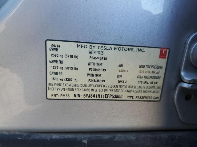 5YJSA1H11EFP53800 | 2014 TESLA MODEL S