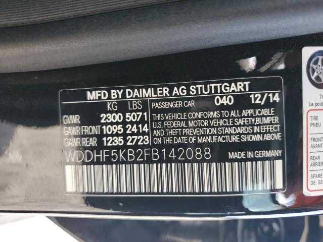 WDDHF5KB2FB142088 | 2015 MERCEDES-BENZ E 350