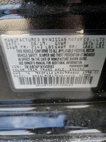 3N1AB7AP1KY408683 | 2019 Nissan sentra s