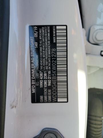 WDD3G4EB5KW021278 Mercedes-Benz A 220