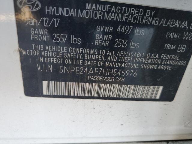 5NPE24AF7HH545976 | 2017 HYUNDAI SONATA SE