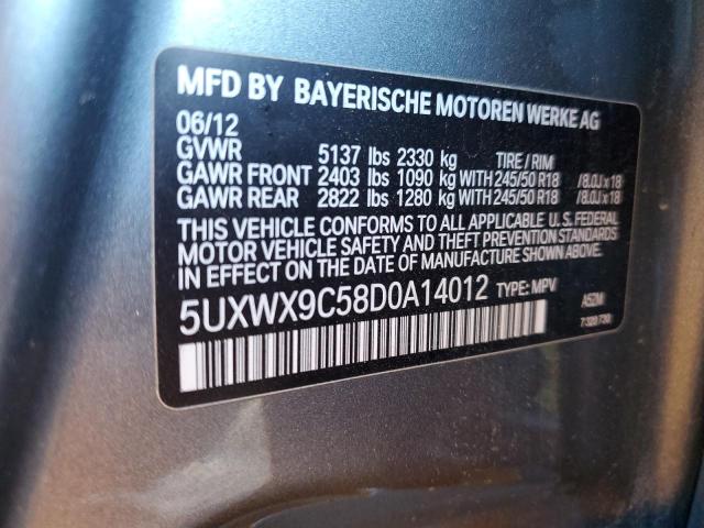 VIN 5UXWX9C58D0A14012 2013 BMW X3, Xdrive28I no.13